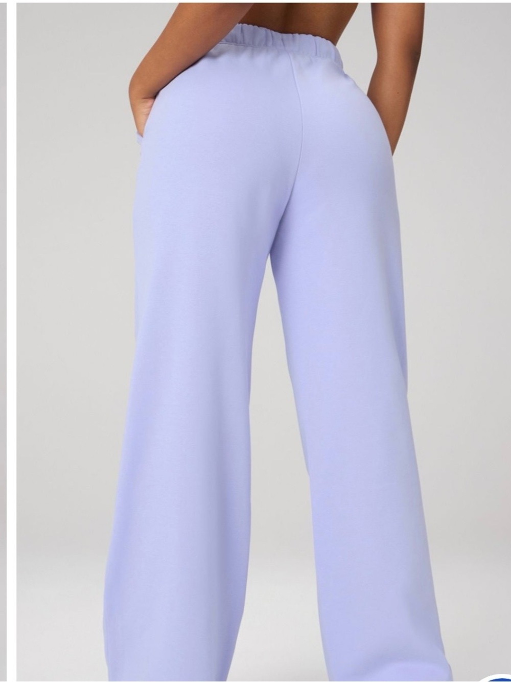 FABLETICS Cozy Fleece Wide Leg Sweatpant in Lilac- Size Small - Picture 2 of 13
